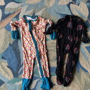 Kyte BABY and Little Sleepies rainbow One Piece size 0-3m